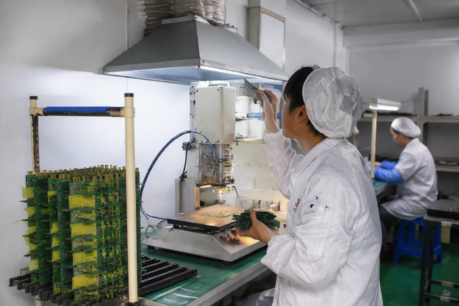 Conformal coating area with masked boards