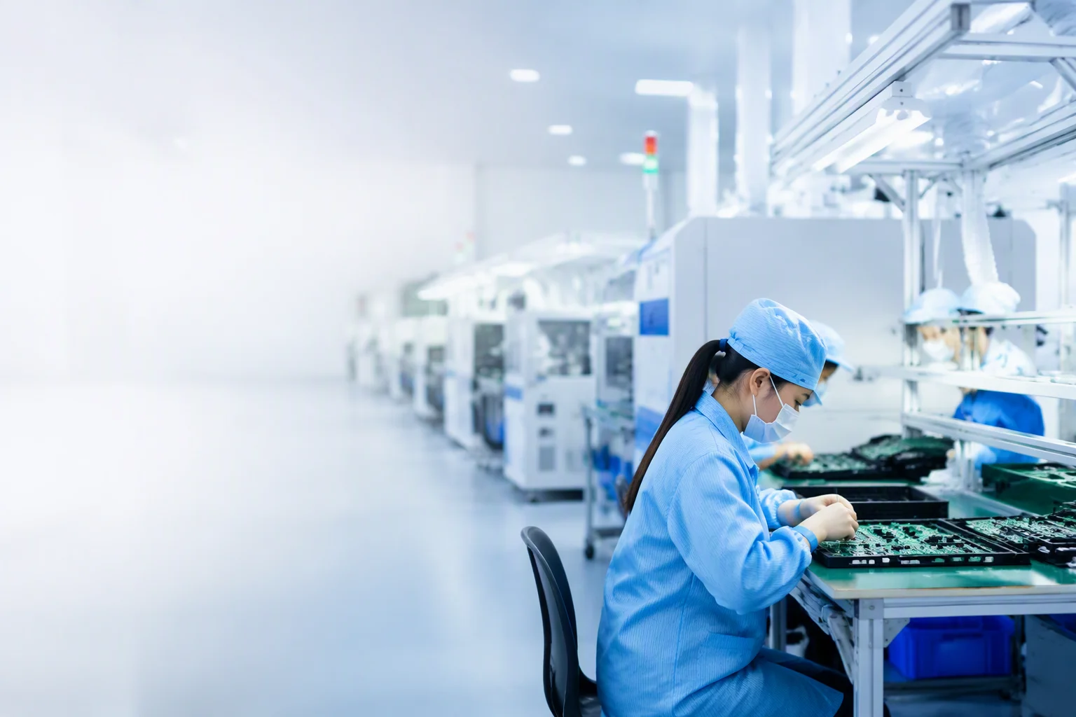 Wide view of Saturn SMT production line